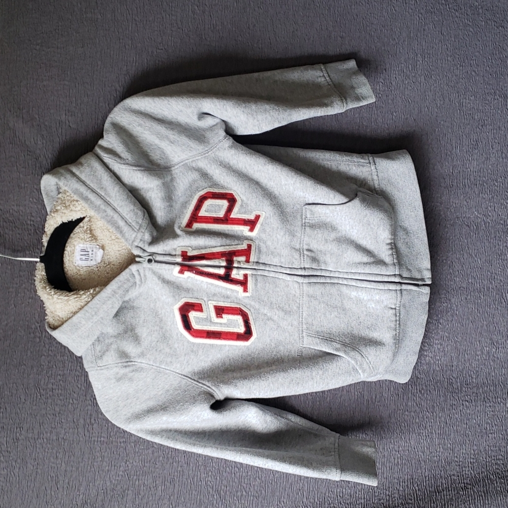 Gap Kids Cozy Sherpa Lined Logo Hoodie